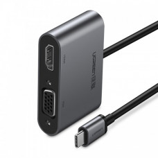 UGreen USB-C to HDMI+VGA Converter with PD Gray